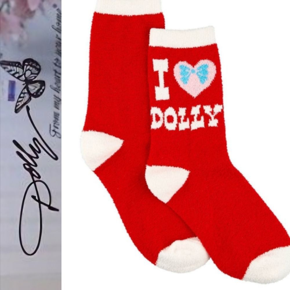 Dolly Parton I Love Dolly Cozy Socks